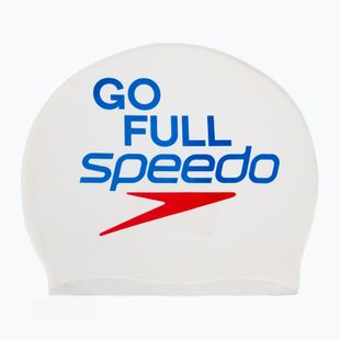 Căciulă de înot Speedo Printed Silicone speedo white go full speedo