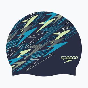 Cască de înot Speedo Printed Silicone peacoat/pale clover/mayan blue