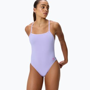 Costum de înot întreg pentru femei Speedo FL Solid V-Back 2.0 bright lavender
