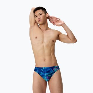 Boxeri de înot pentru bărbați Speedo Printed Brief pixel pool/navy