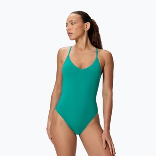 Costum de înot întreg pentru femei Speedo Solid V-Neck peacock teal
