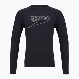 Longsleeve de înot pentru bărbați Speedo Endurance+ Logo Rash Guard anthracite