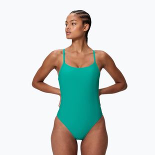 Costum de înot întreg pentru femei Speedo Solid Racerback peacock teal/peacoat