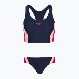 Costum de baie întreg pentru femei Speedo Colourblock Splice 2.0 peacoat/pink