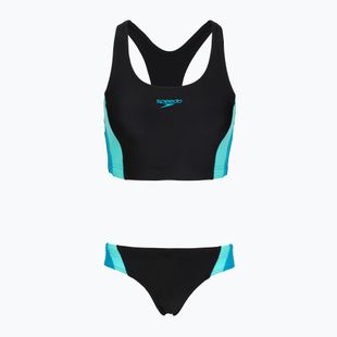 Costum de baie întreg pentru femei Speedo Colourblock Splice 2.0 anthracite/mayanblue