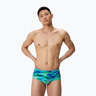 Boxeri de înot pentru bărbați Speedo Printed 13.5 cm Brief sunset grove/green