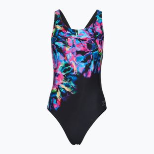 Costum de baie întreg pentru femei Speedo FL Placement Printed Powerback glitchy garden/black
