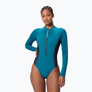 Costum de înot întreg pentru femei Speedo Scuba Flex Zip border blue/black