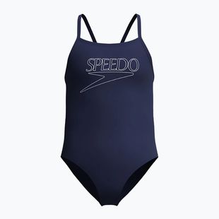 Costum de baie întreg pentru copii Speedo Endurance+ Logo Thinstrap peacoat