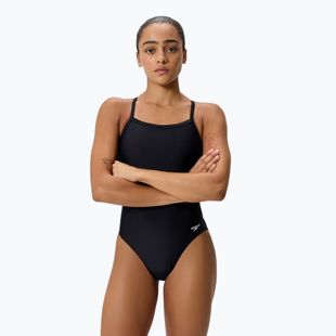 Costum de înot întreg pentru femei Speedo Solid EnduraSoft Turnback Team Black