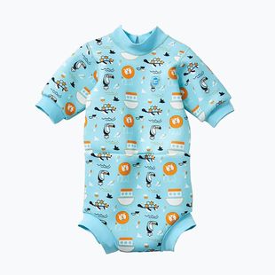 Spumă de înot pentru copii Splash About Happy Nappy Noah's Ark 1mm albastru HNWNOAL