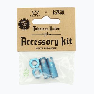 Peaty's X Chris King Mk2 Tubeless Valves Kit accesoriu albastru 83807