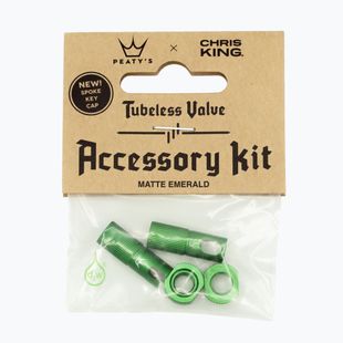 Capac de supapă pentru anvelope Peaty'S X Chris King Mk2 Tubeless Valves Accessory Kit verde 83800