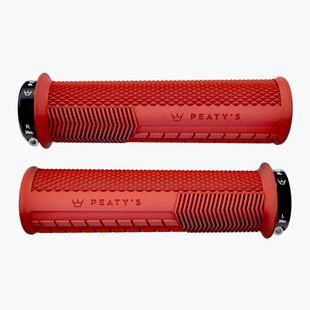 Mânere de ghidon Peaty's Monarch Knurl Thick red