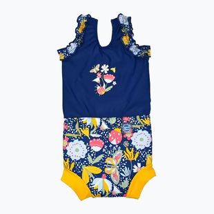 Costum de baie întreg pentru copii Splash About Happy Nappy Meadow albastru marin CHNGDL