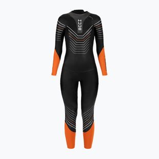 Costum de triatlon pentru femei HUUB Araya 2:4 negru-portocaliu ARAYAW