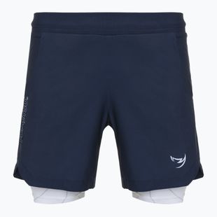 Pantaloni de antrenament pentru bărbați FUMETSU Icon Dual Layer Training navy/ white