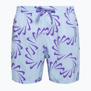 Pantaloni scurți de volei Nike Swoosh Line 5" violet pentru bărbați NESSD509-451