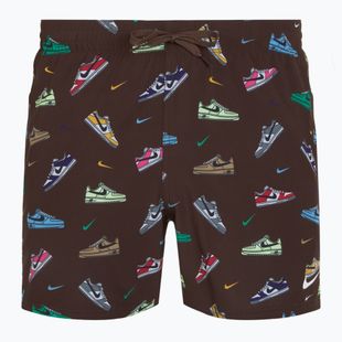 Șort de înot pentru bărbați Nike Multi Print 5" Volley baroque brown