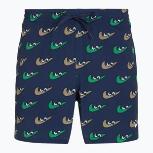 Șort de înot pentru bărbați Nike Multi Print 5" Volley midnight navy