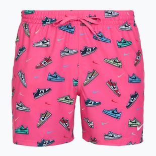 Șorturi de baie pentru bărbați Nike Multi Print 5" Volley pinksicle