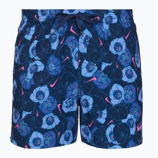 Șorturi de baie pentru bărbați Nike Multi Poppy Print 5" Volley midnight navy