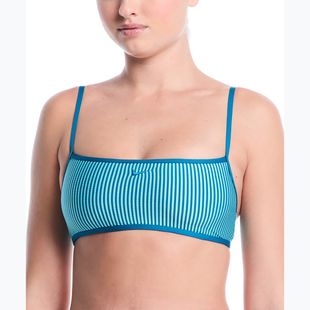 Top costum de baie Nike Ripple Texture Bralette Classic Bikini bleached turquoise
