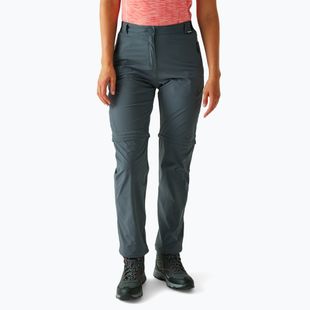 Pantaloni de trekking pentru femei REGATTA Travel Light Z/O Packaway II seal grey
