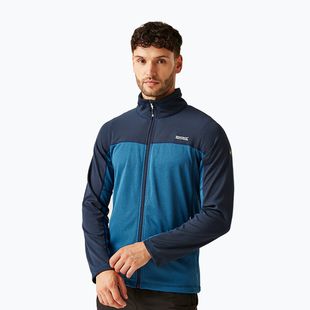 Bluză pentru bărbați REGATT Highton Full Zip Midlayer olympian blue/navy