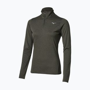 Bluză pentru femei de alergare Mizuno Core Impulse Half Zip Long Sleeve Tee forest night