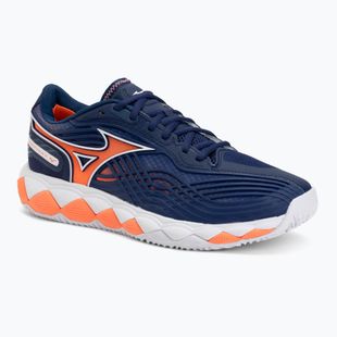 Încălțăminte de tenis pentru bărbați Mizuno Wave Enforce Tour 2 CC beacon blue/white/lava orange