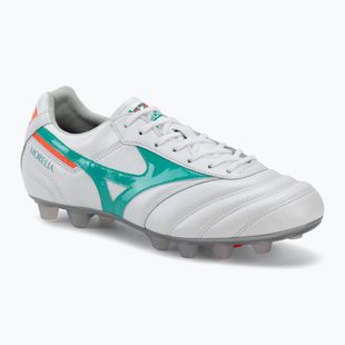 Încălțăminte de fotbal Mizuno Morelia II Japan FG white/arcadia/lava orange
