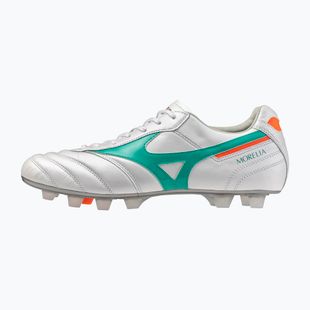 Încălțăminte de fotbal Mizuno Morelia II Japan FG white/arcadia/lava orange