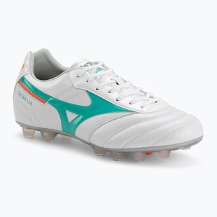Încălțăminte de fotbal Mizuno Morelia II Elite FG white/arcadia/lava orange
