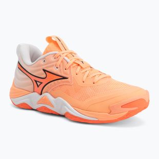 Încălțăminte de volei Mizuno Wave Momentum Elite flamingo coral/lava orange/white