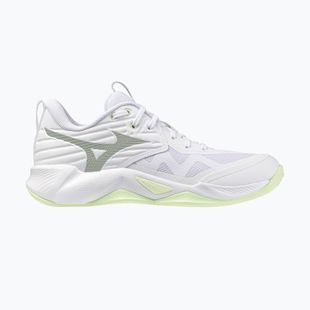 Încălțăminte de volei pentru femei Mizuno Wave Momentum Pro white/aqua gray/ambrosia