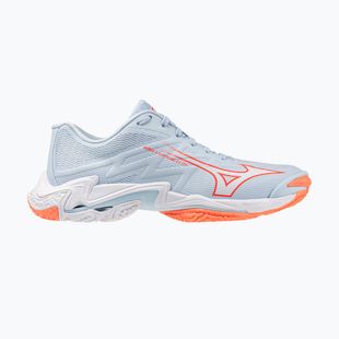 Încălțăminte de volei pentru femei Mizuno Wave Lightning Elite blue finch/white/lava orange