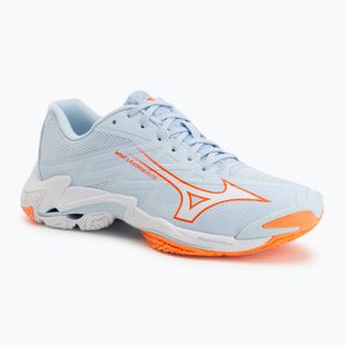 Încălțăminte de volei pentru femei Mizuno Wave Lightning Elite blue finch/white/lava orange