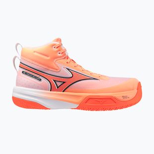 Încălțăminte de volei Mizuno Neo Jump Mid flamingo coral/lava orange/white