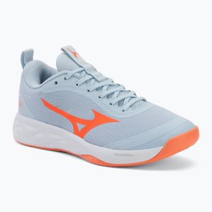 Încălțăminte de volei pentru femei Mizuno Wave Luminous Pro blue finch/lava orange/flamingo coral