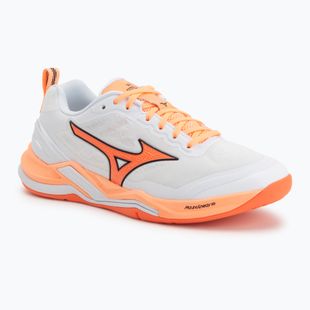 Încălțăminte de handbal Mizuno Wave Stealth Elite white/lava orange