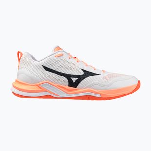 Încălțăminte de handbal Mizuno Wave Stealth Pro white/black/flamingo coral