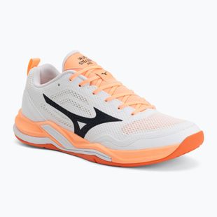 Încălțăminte de handbal Mizuno Wave Stealth Pro white/black/flamingo coral