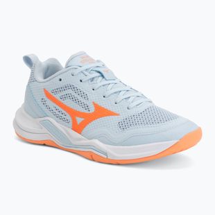 Încălțăminte de handbal pentru femei Mizuno Wave Stealth Pro blue finch/lava orange