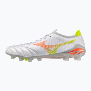 Încălțăminte de fotbal Mizuno Morelia Neo V β Pro FG white/lava orange/evening primrose