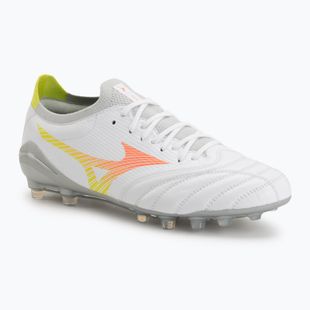 Încălțăminte de fotbal Mizuno Morelia Neo V β Pro AG white/lava orange/evening primrose