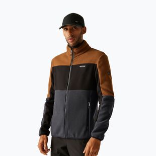 Bluză fleece pentru bărbați REGATTA Ormont nut brown/black/ash