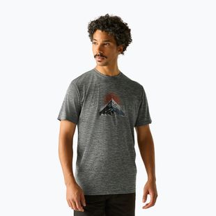 Tricou de trekking pentru bărbați REGATTA Fingal dark storm marl