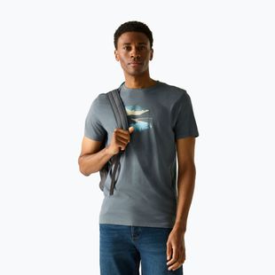 Tricou de trekking pentru bărbați REGATTA Breezed dark storm