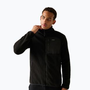 Bluză fleece pentru bărbați REGATTA Frankie Borg black/black